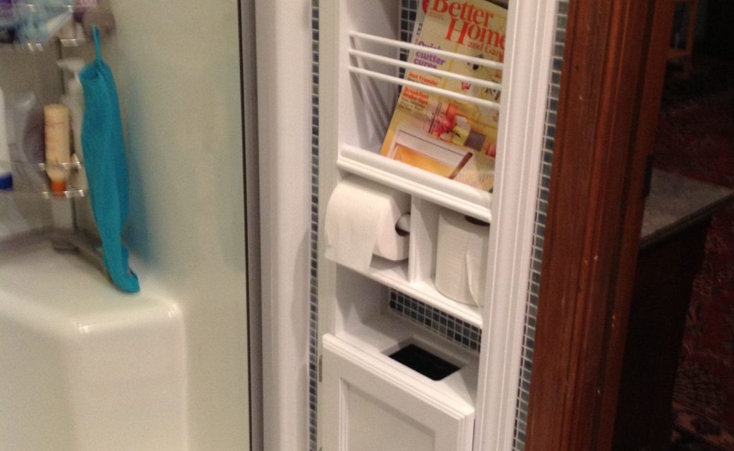 MPU-2 Multipurpose Unit bathroom organization cabinet installed in bathroom setting
