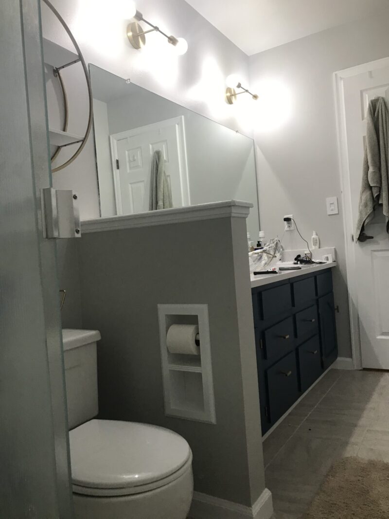 Brentwood-22 recessed in wall solid wood double toilet paper holder - holds any size rolls - 7 x 14.5 - Image 5