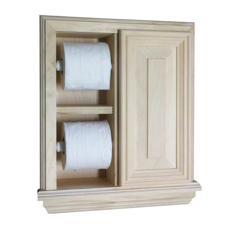 Highlands-19 Solid Wood Recessed In Wall Double Toilet Paper Holder With Cabinet – 14 x 16.25 - Image 6