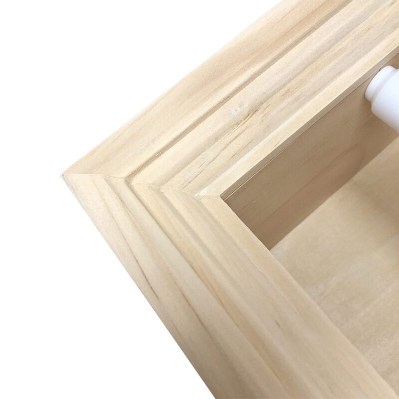 Brentwood-5 recessed in wall solid wood double toilet paper holder - holds any size rolls - 7 x 14.5 - Image 5