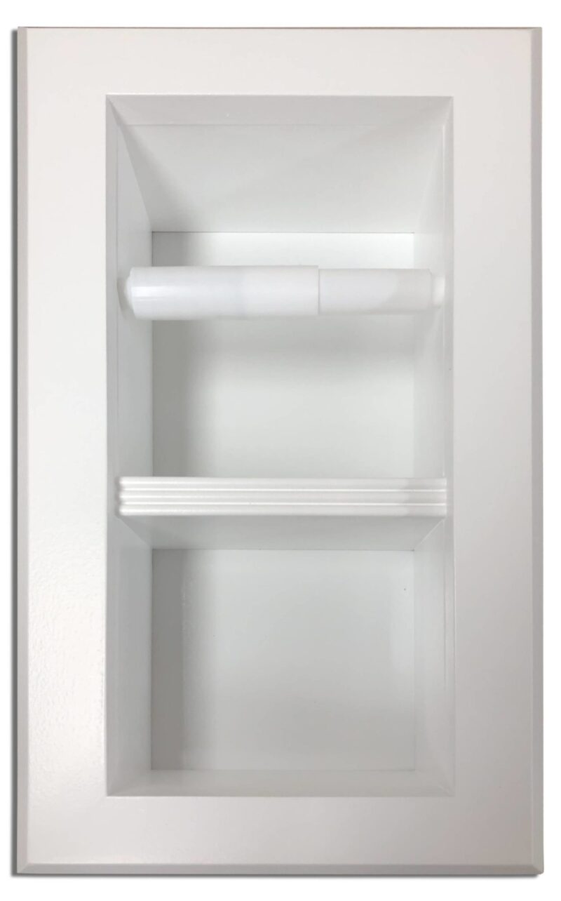 Brentwood-12 recessed in wall solid wood double toilet paper holder - holds any size rolls - 7 x 14.5 - Image 15