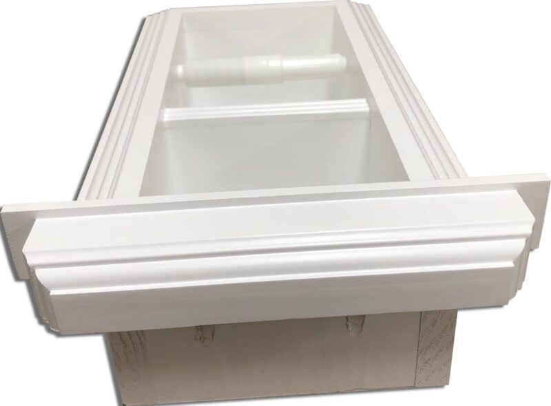 Brentwood-18 recessed in wall solid wood double toilet paper holder - holds any size rolls - 7 x 14.5 - Image 10