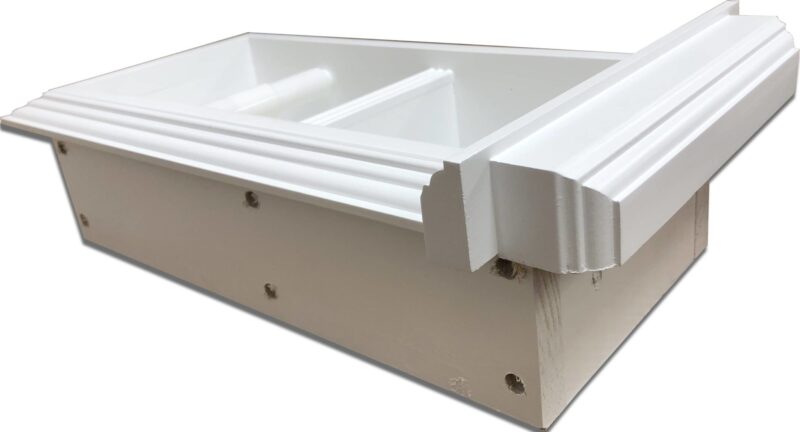 Brentwood-18 recessed in wall solid wood double toilet paper holder - holds any size rolls - 7 x 14.5 - Image 14