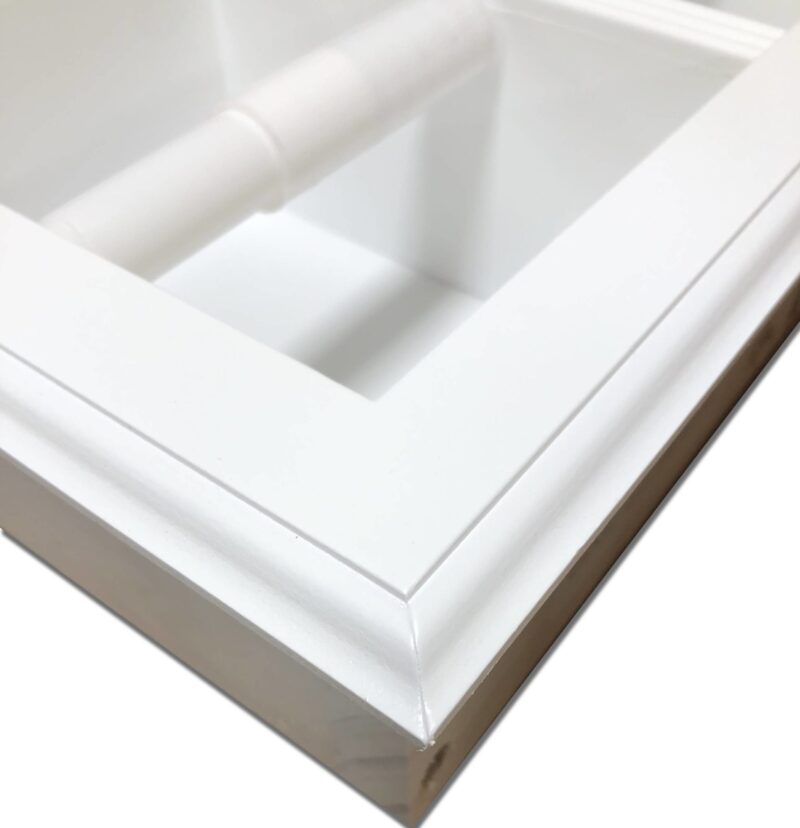 Brentwood-23 recessed in wall solid wood double toilet paper holder - holds any size rolls - 7 x 14.5 - Image 6