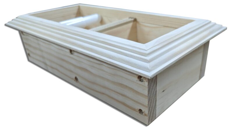 Brentwood-25 recessed in wall solid wood double toilet paper holder - holds any size rolls - 7 x 14.5 - Image 4