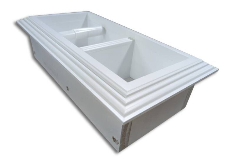 Brentwood-25 recessed in wall solid wood double toilet paper holder - holds any size rolls - 7 x 14.5 - Image 9