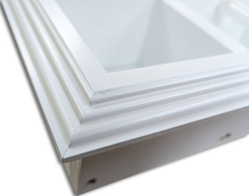 Brentwood-25 recessed in wall solid wood double toilet paper holder - holds any size rolls - 7 x 14.5 - Image 10