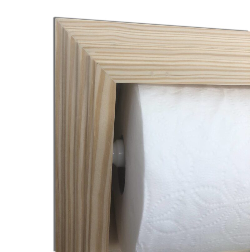 Highlands-17 Solid Wood Recessed in Wall Toilet Paper Holder With Storage Cubby – 14W x 13H - Image 6