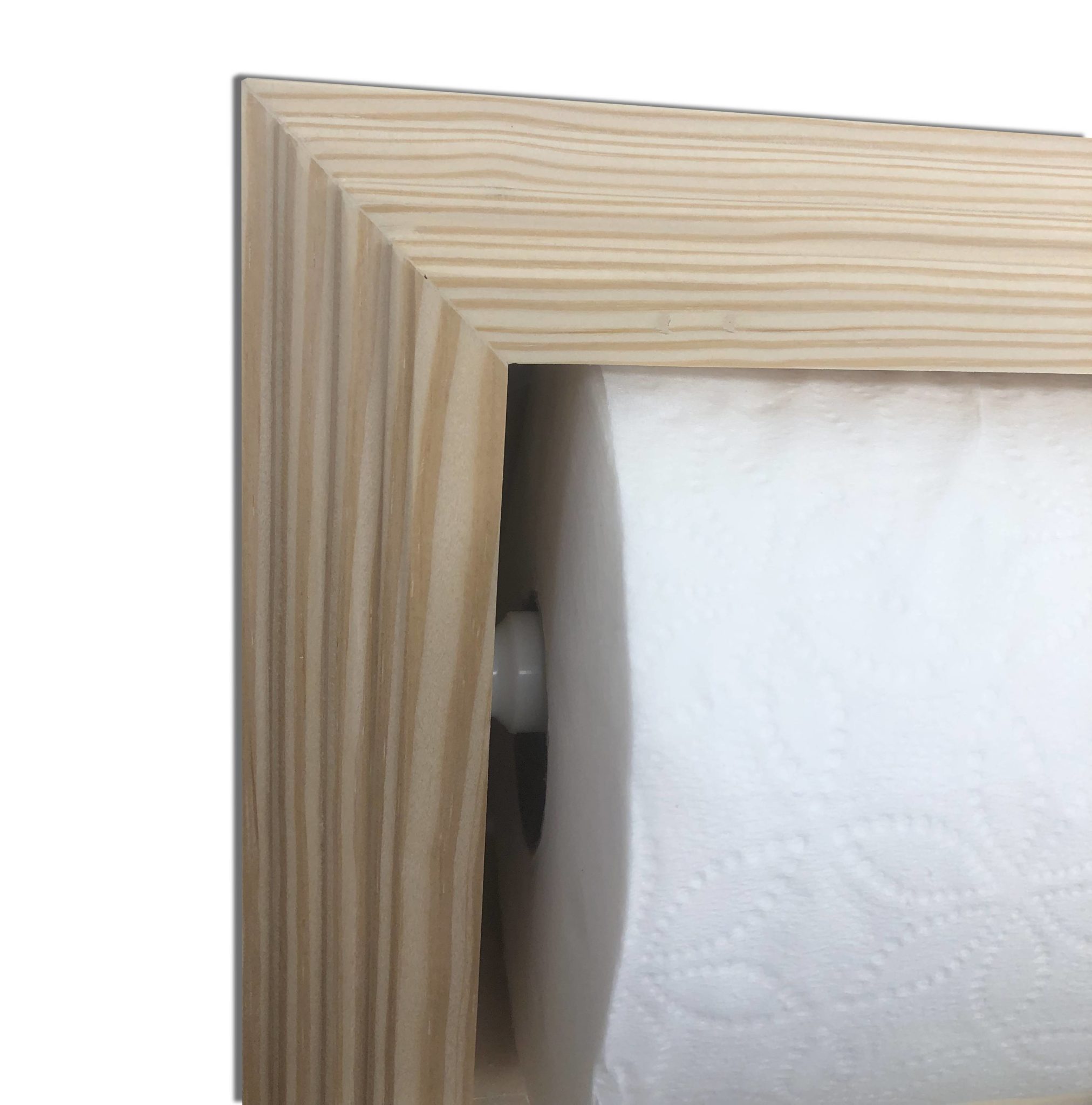 Wooden Toilet Paper Holder With Phone Shelf Solid Wood Wall Mount Storage  Rack