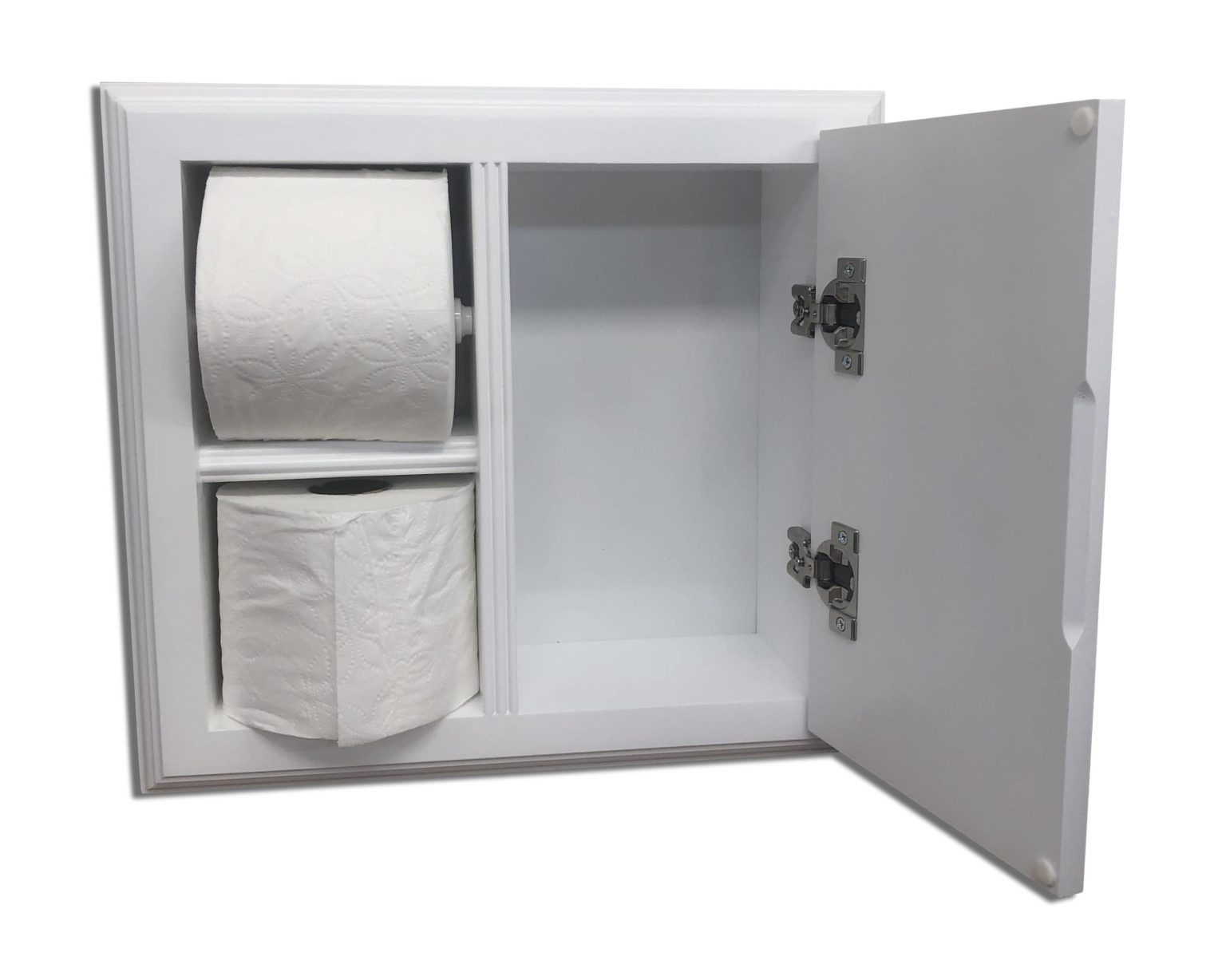 Highlands Double Toilet Paper Holder with Storage Cubby