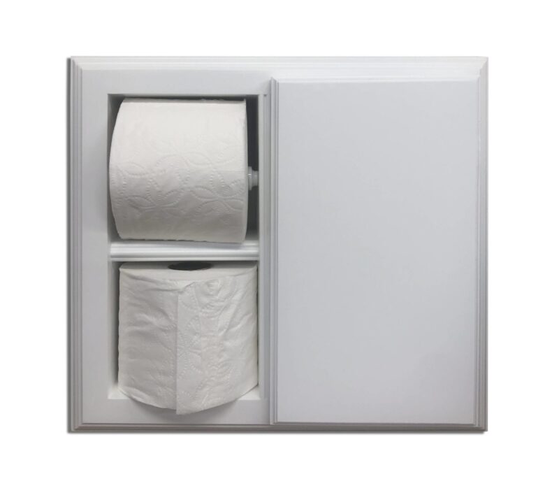 Highlands-17 Solid Wood Recessed in Wall Toilet Paper Holder With Storage Cubby – 14W x 13H - Image 7