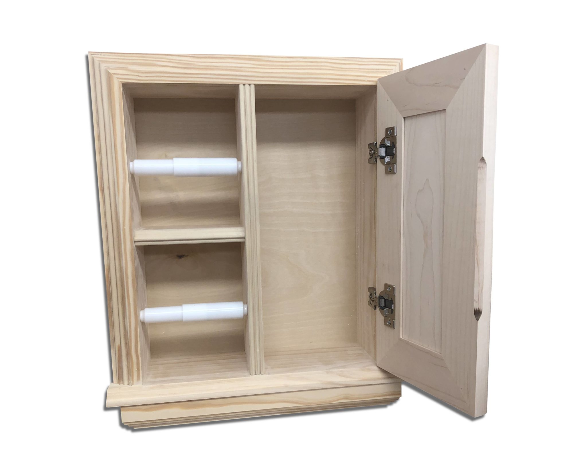 Highlands Solid Wood Double Toilet Paper Holder with Cabinet