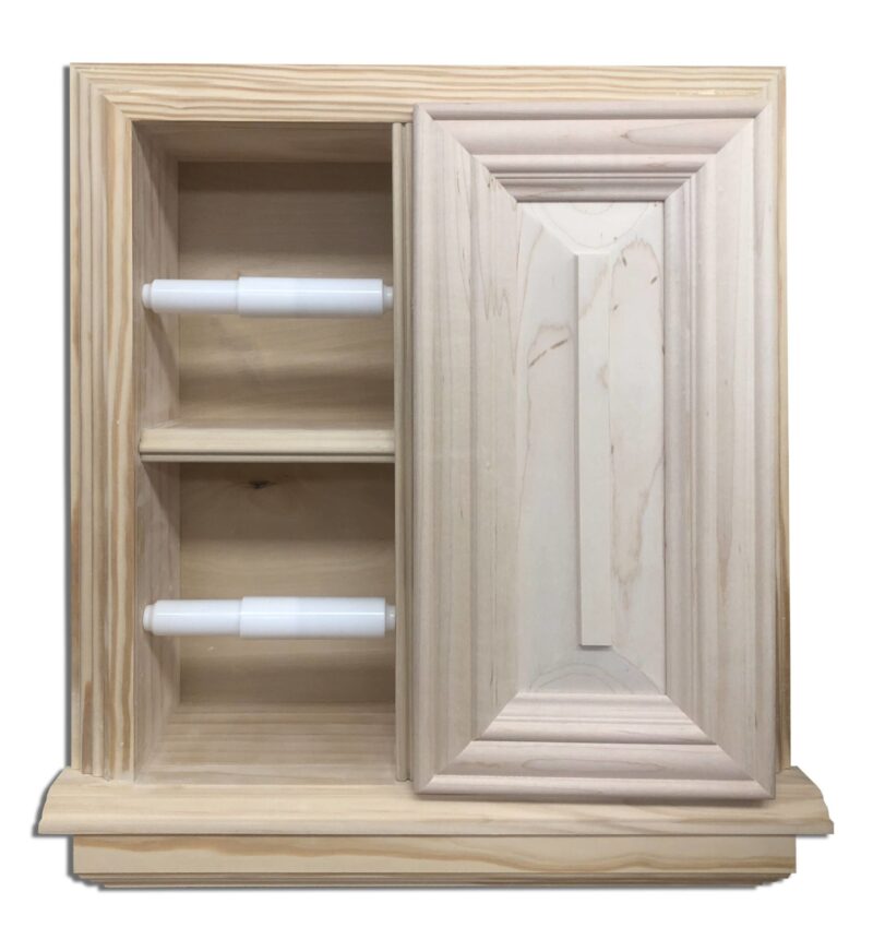 Highlands-19 Solid Wood Recessed In Wall Double Toilet Paper Holder With Cabinet – 14 x 16.25 - Image 4