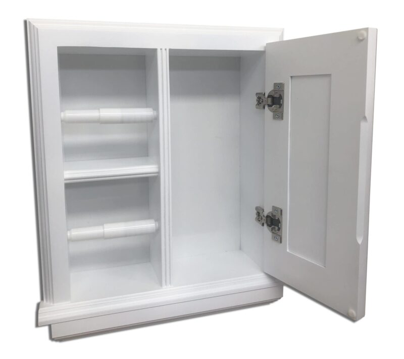 Highlands-19 Solid Wood Recessed In Wall Double Toilet Paper Holder With Cabinet – 14 x 16.25 - Image 10