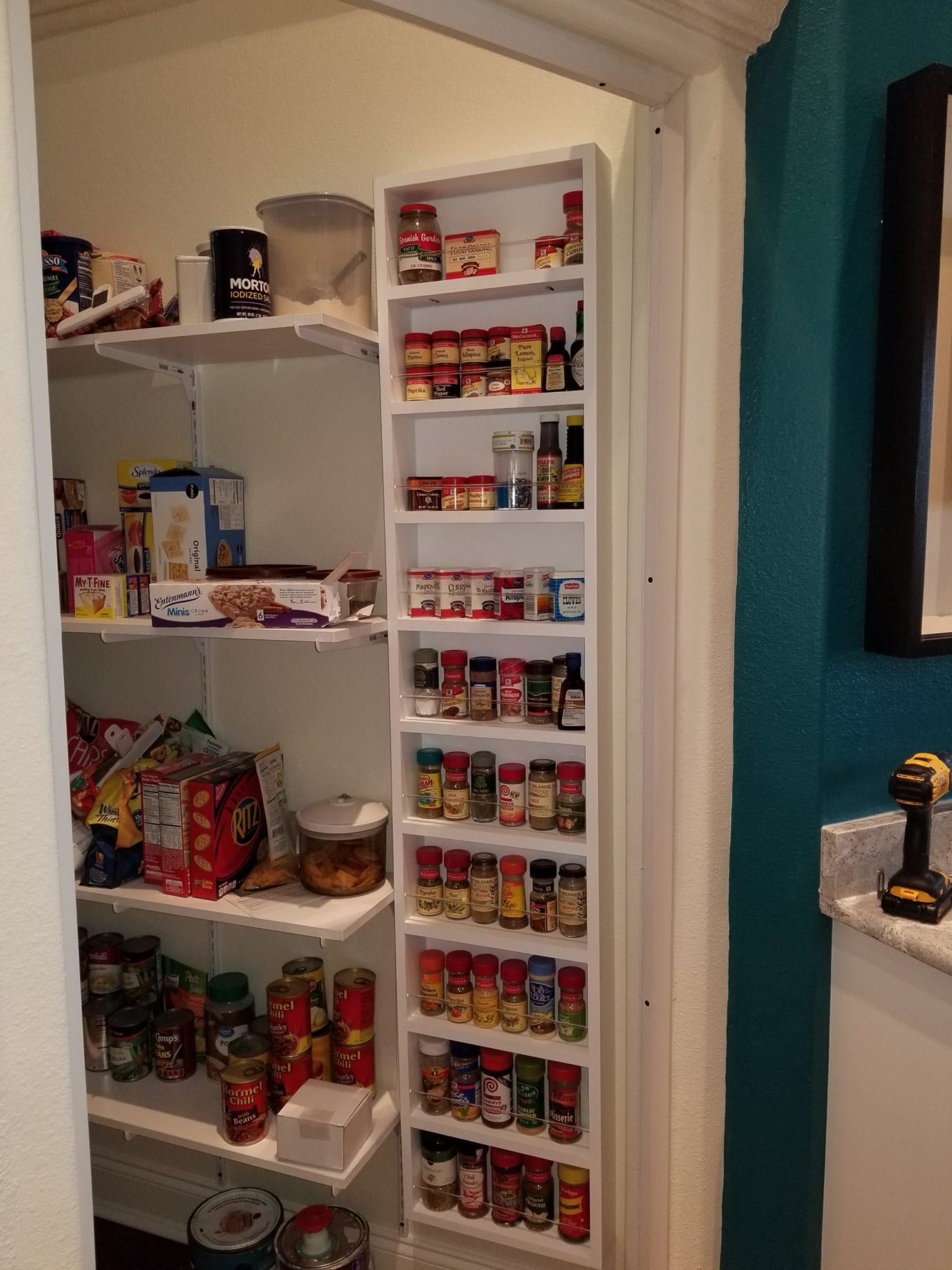 Wooden Kitchen Spice Rack, On The Wall