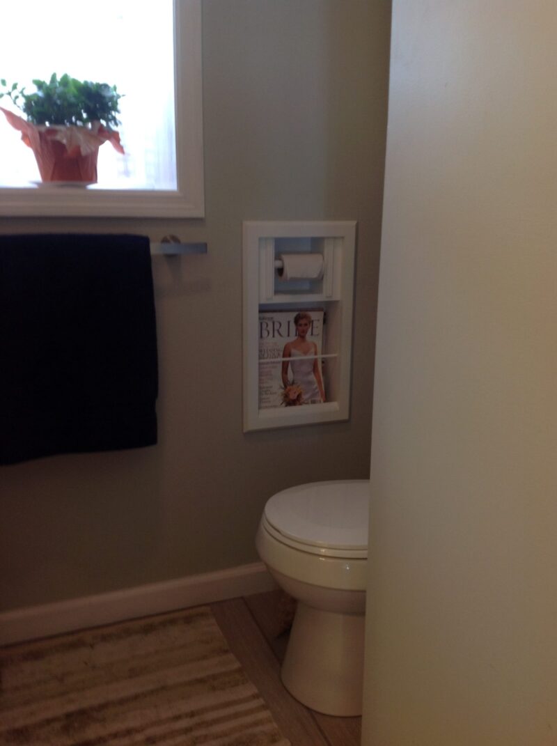 Monterey-14 Combination Toilet Paper Holder Recessed Magazine Rack - Image 5