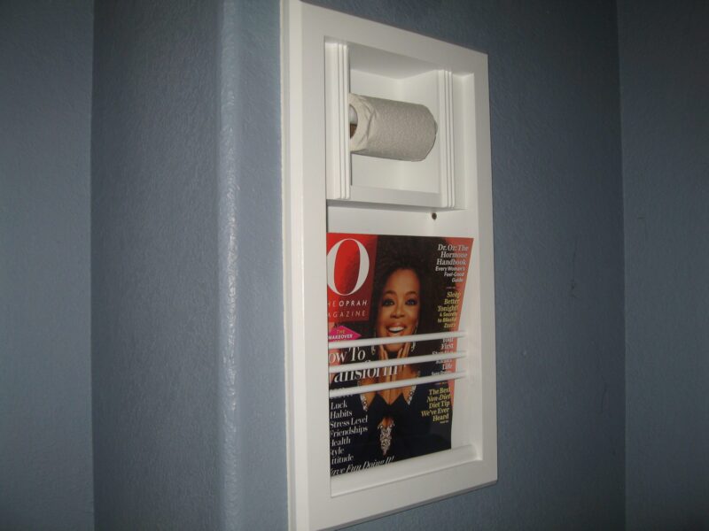 Monterey-14 Combination Toilet Paper Holder Recessed Magazine Rack - Image 6