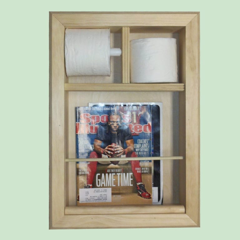 Monterey15 Combination Toilet Paper Holder Recessed Magazine Rack WG