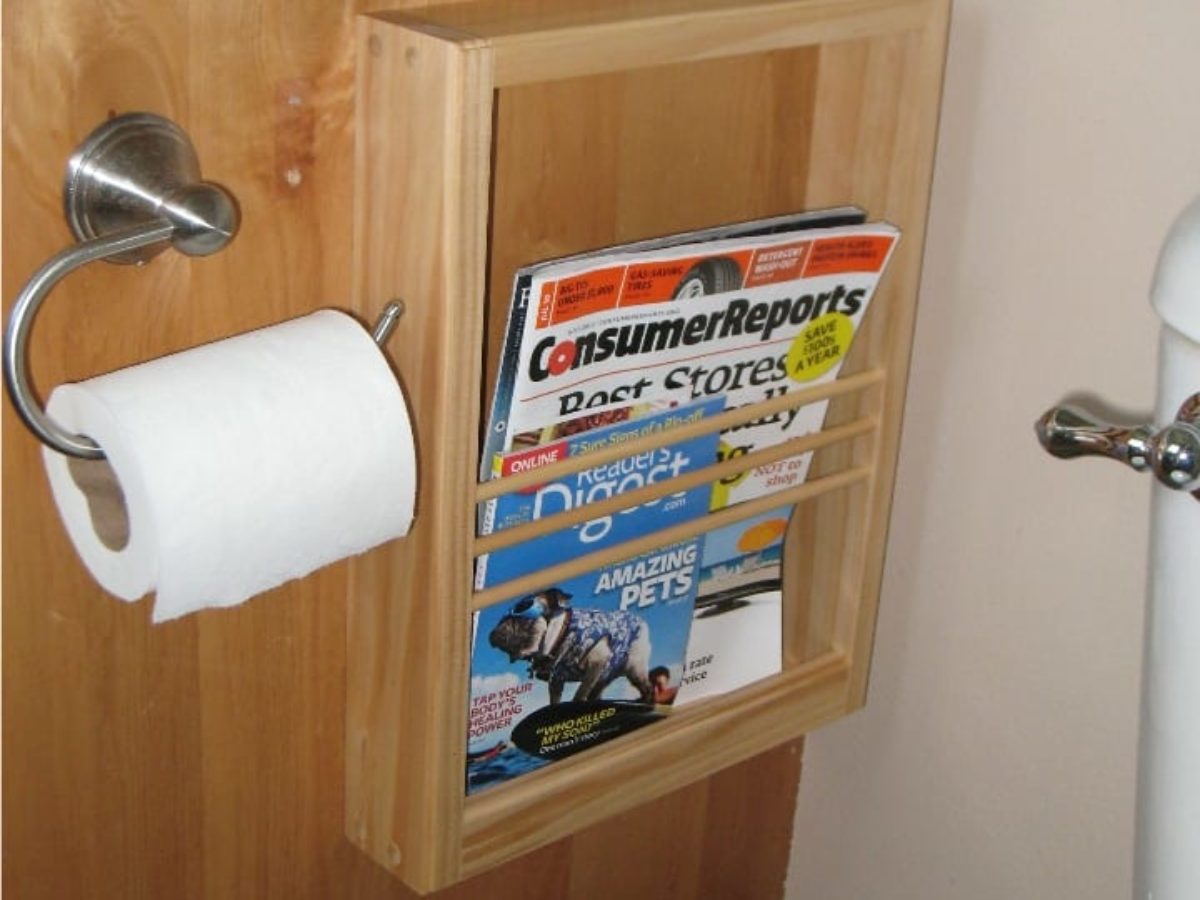 Wall mounted on sale paper rack