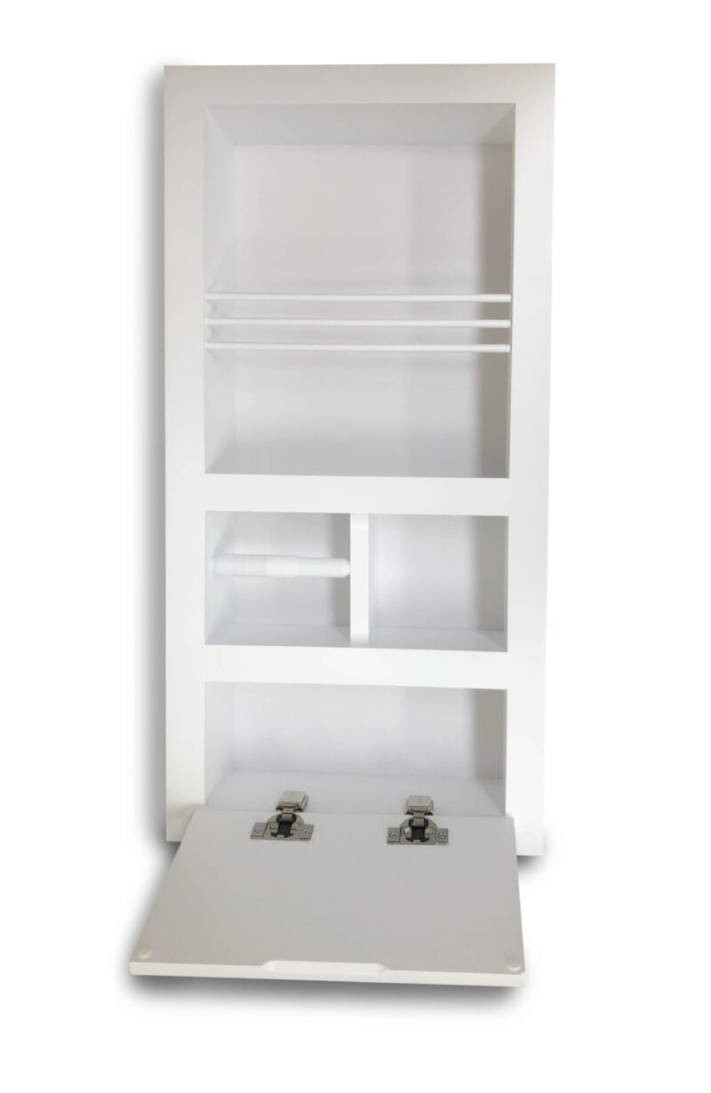 Monterey-10 Combination Toilet Paper Holder Recessed Magazine Rack - Image 10