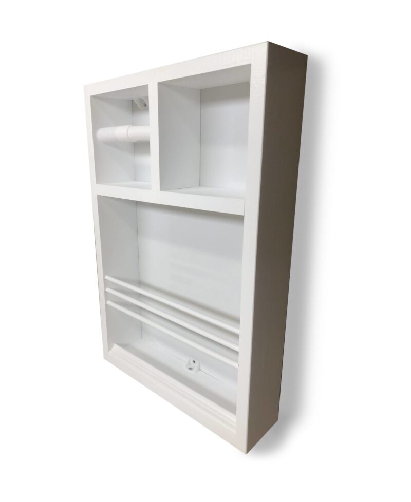 Monterey-12 On the wall Magazine Rack Toilet Paper Holder Combination - Image 9