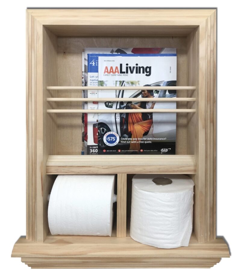 Monterey-17 Combination Toilet Paper Holder Recessed Magazine Rack - Image 6