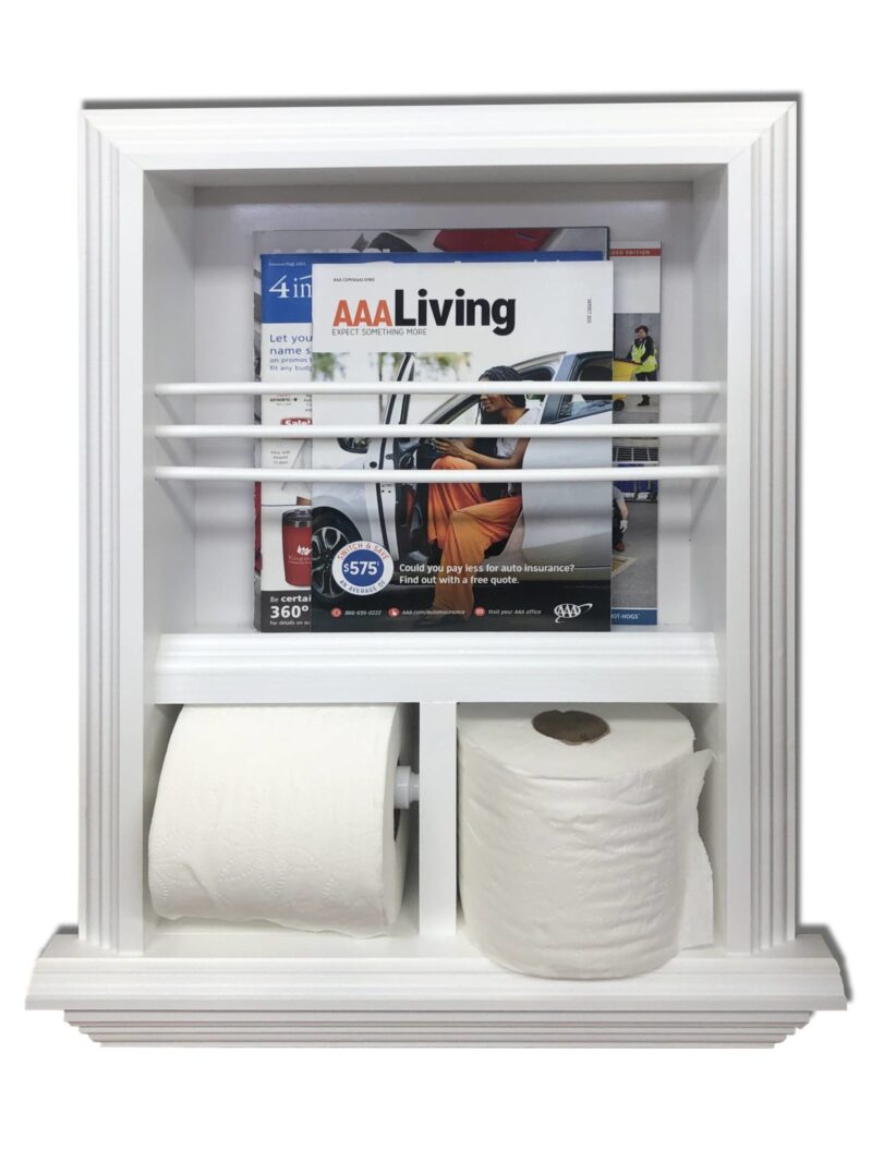 Monterey-17 Combination Toilet Paper Holder Recessed Magazine Rack - Image 10