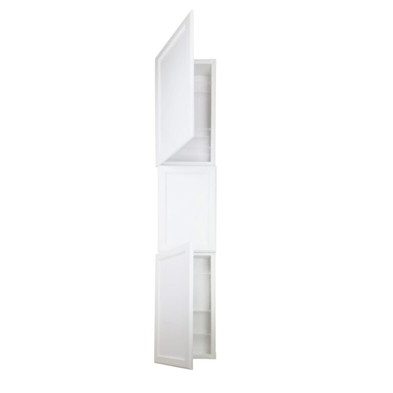 Deville Frameless Recessed in wall solid wood bathroom Medicine Storage Pantry Cabinet - 14 x 84 - Image 3