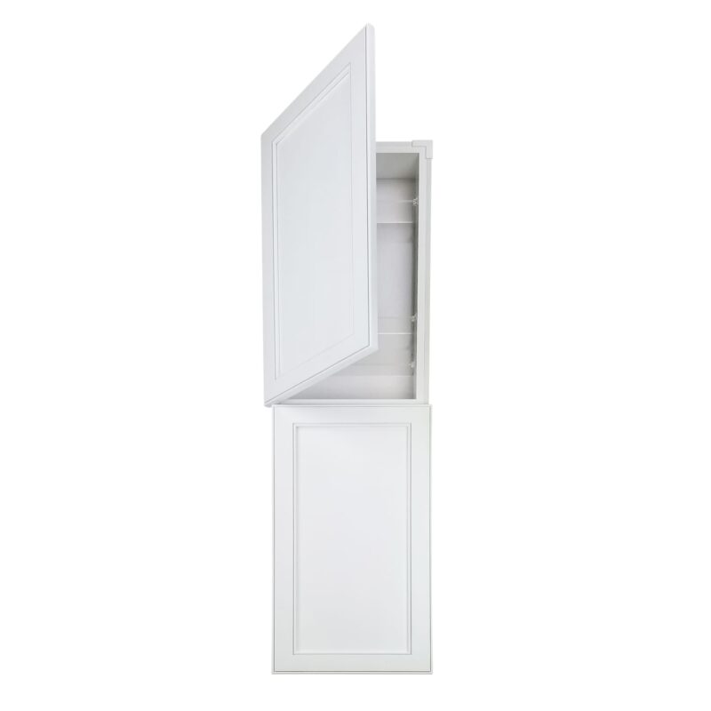 Lakewood Frameless Recessed in wall solid wood bathroom Medicine Storage Pantry Cabinet - 14 x 44 - Image 2