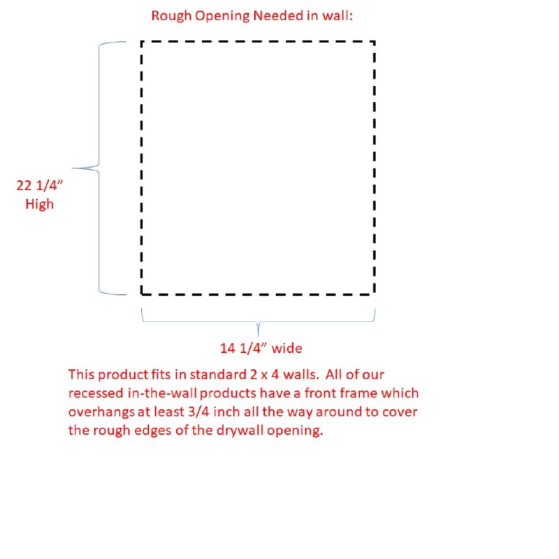 52nd Street Series Frameless Recessed in wall solid wood bathroom Medicine Storage Cabinet- 14 x 22 - Image 13