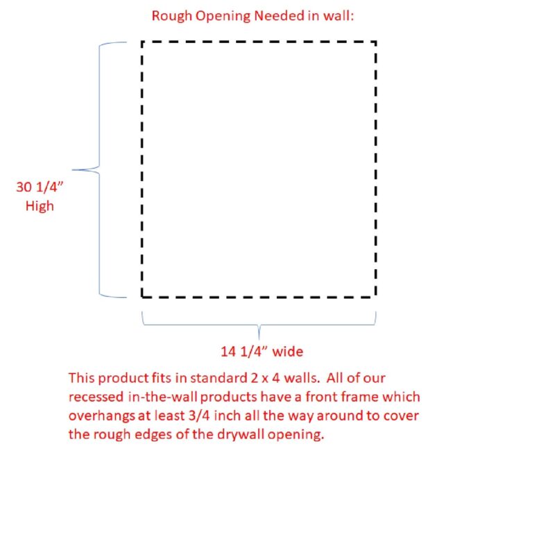 52nd Street Series Frameless Recessed in wall solid wood bathroom Medicine Storage Cabinet - 14 x 30 - Image 13