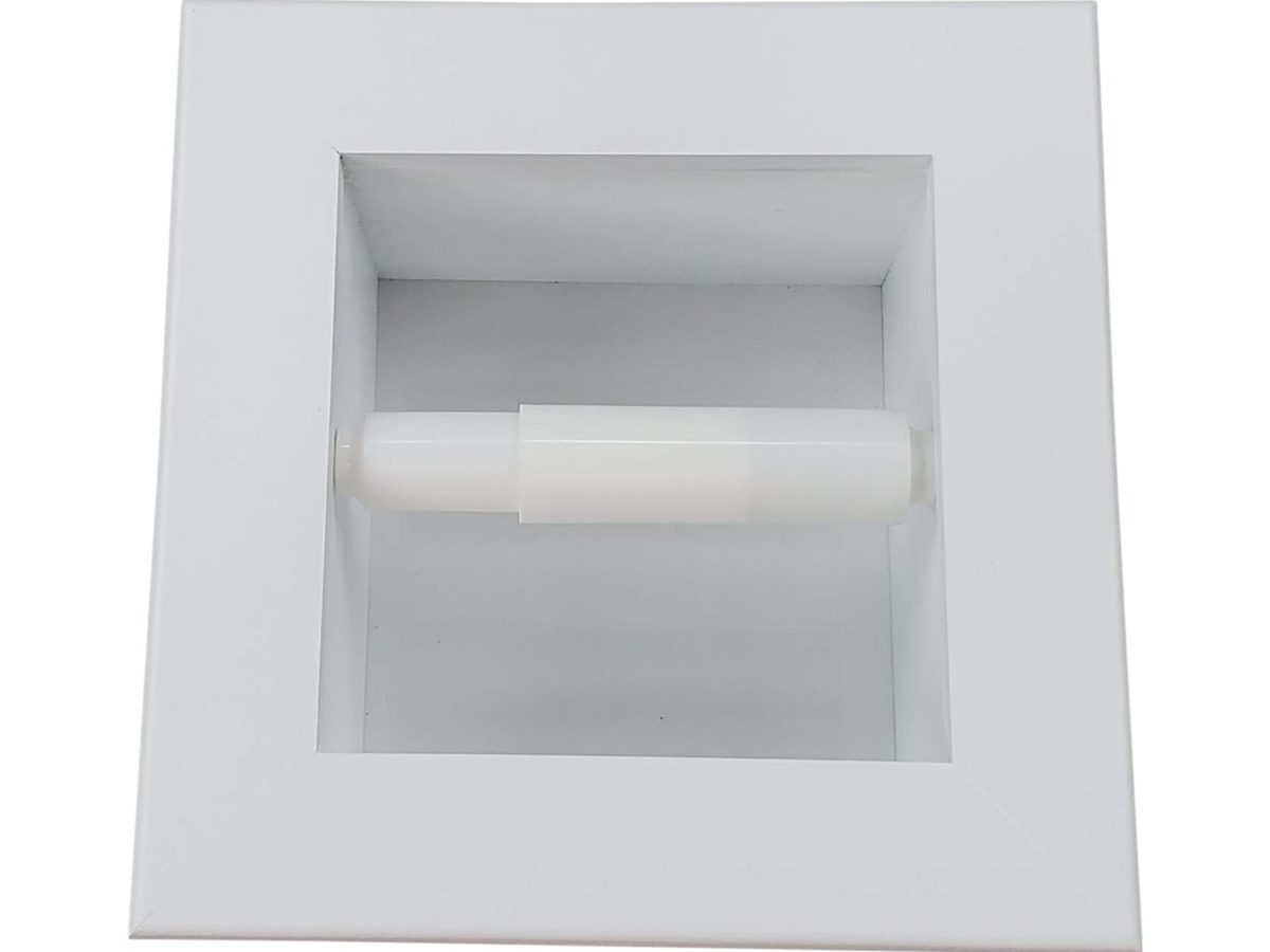 WG Wood Products Recessed Plastic Toilet Paper Holder 