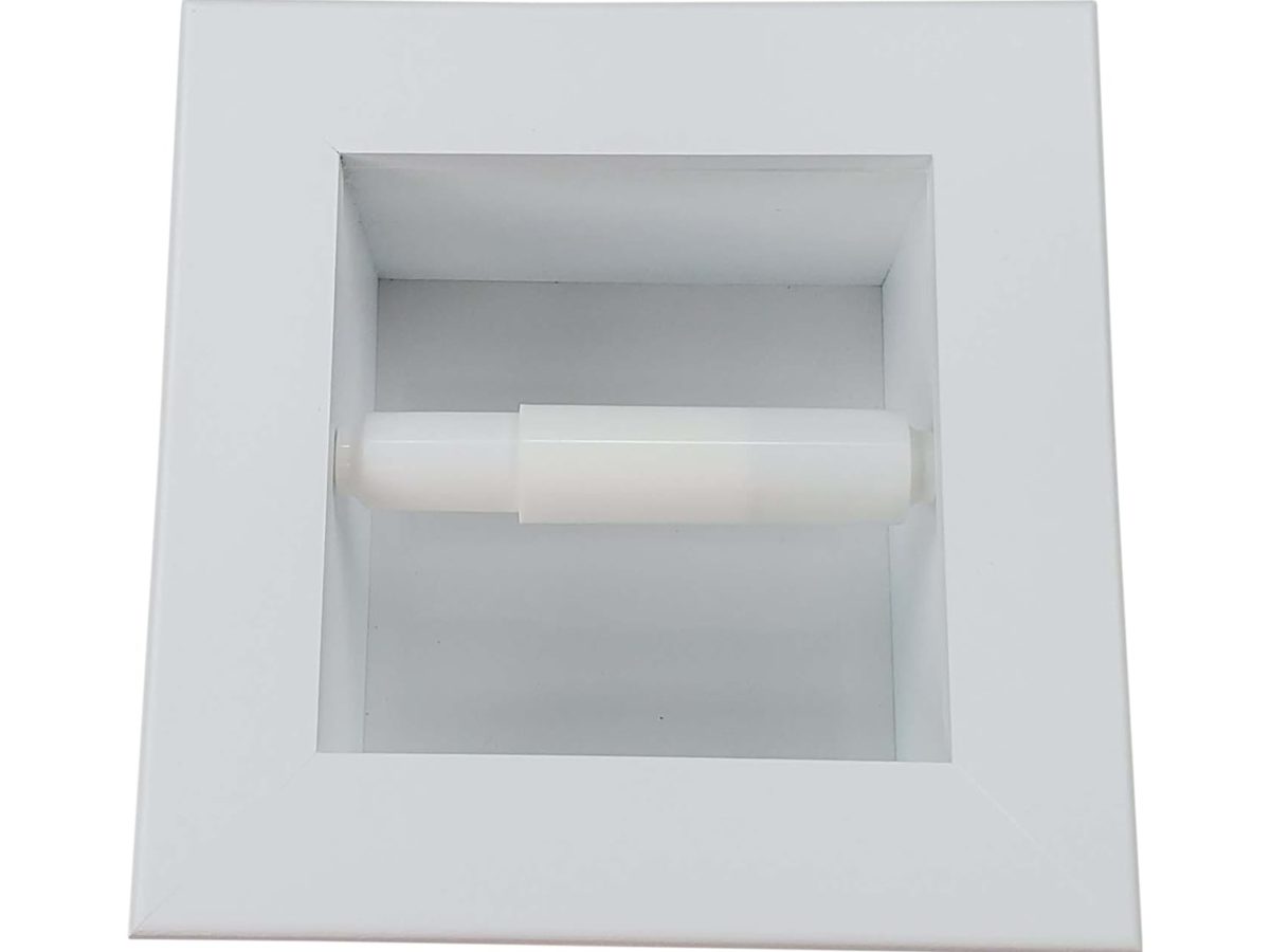 WG Wood Products Ridge White Recessed Plastic Toilet Paper Holder RID-7 -  The Home Depot