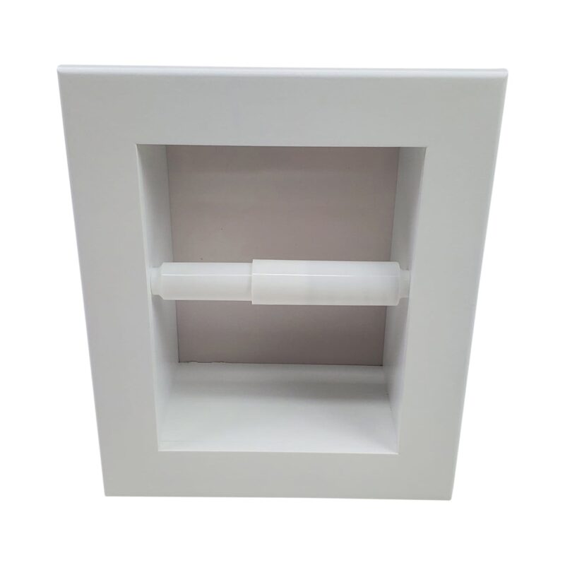 Taylor-29  recessed in wall Solid Wood toilet paper holder, holds any size roll - 7 x 8.5 - Image 5