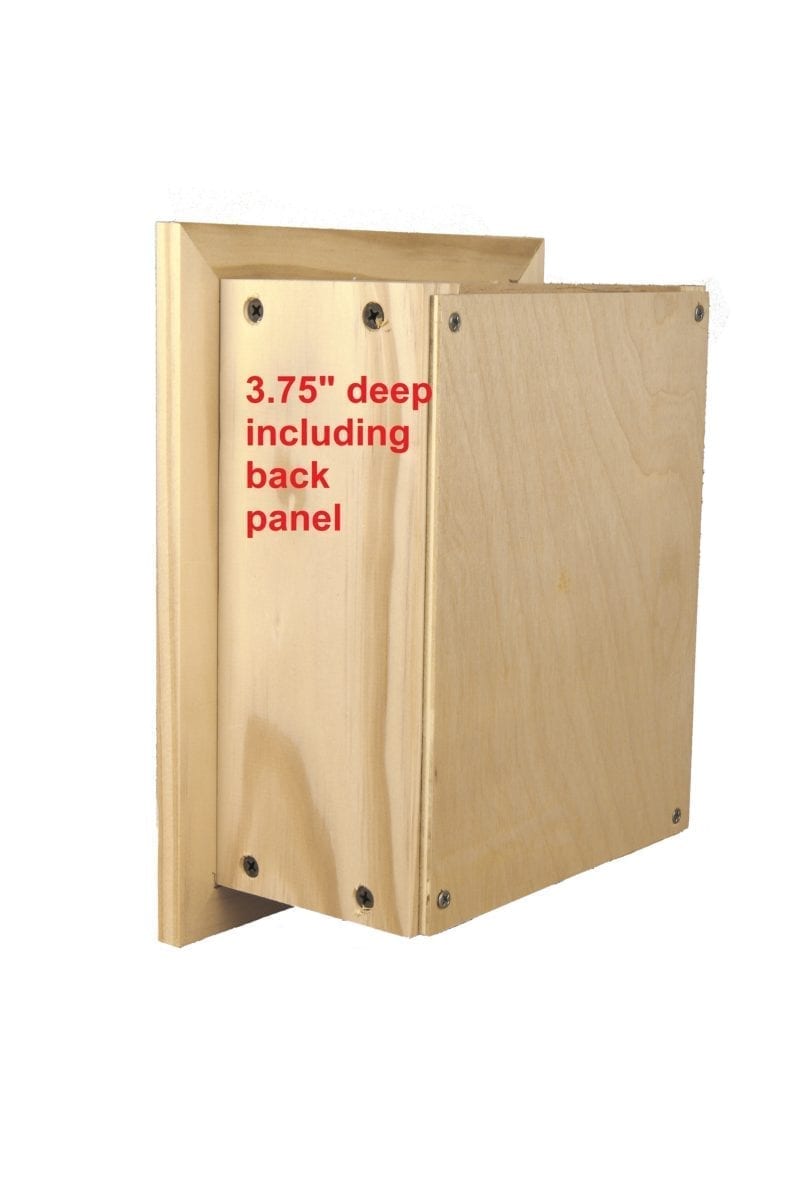 Taylor-14  recessed in wall Solid Wood toilet paper holder, holds any size roll - 7 x 8.5 - Image 6