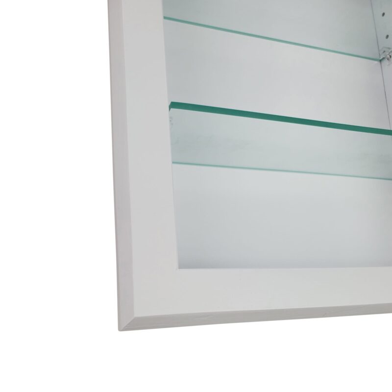 medicine cabinet with glass shelves