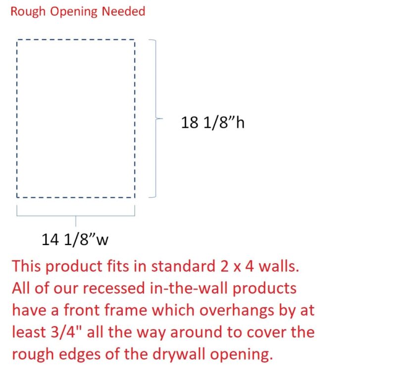14 1/8 width by 18 1/8 height