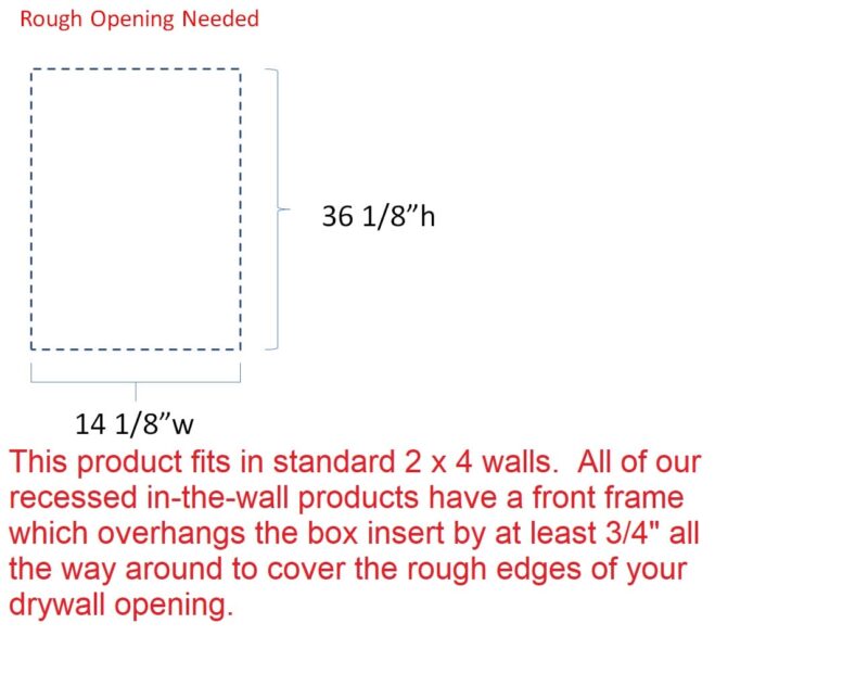 14 1/8 inches width x 36 1/8 height