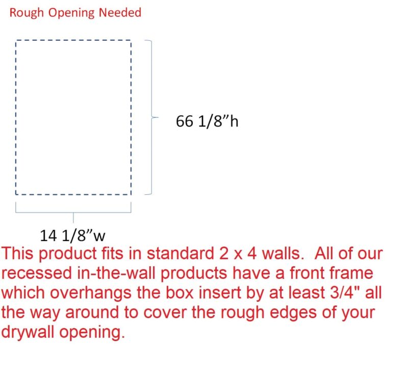 66 1/8 height x 14 1/8 width
