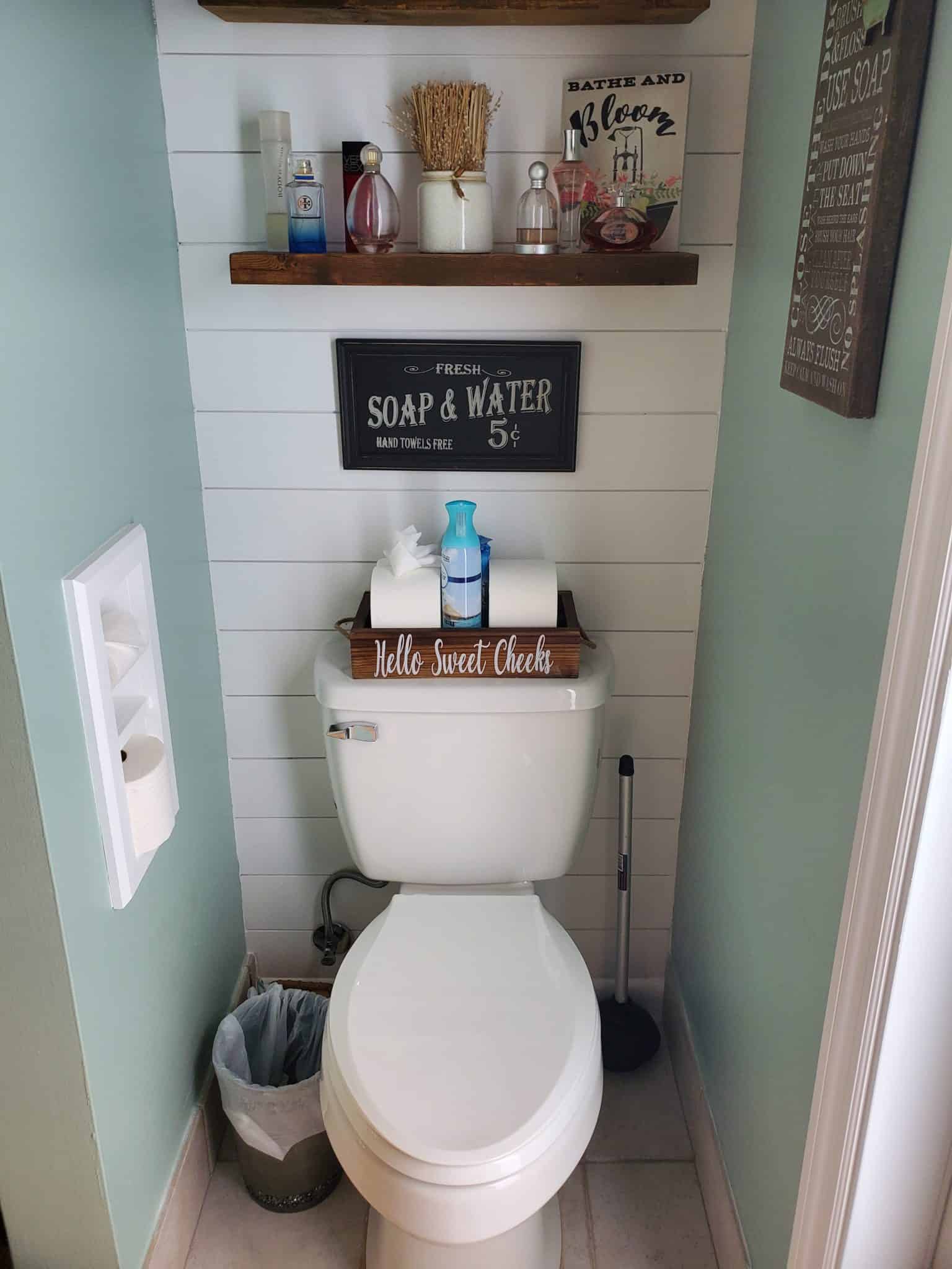 Brentwood-12 recessed in wall solid wood double toilet paper holder - holds any size rolls - 7 x 14.5 - Image 7