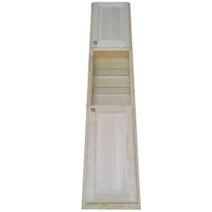 Baldwin 78"h recessed 3 door pantry storage cabinet with open shelf