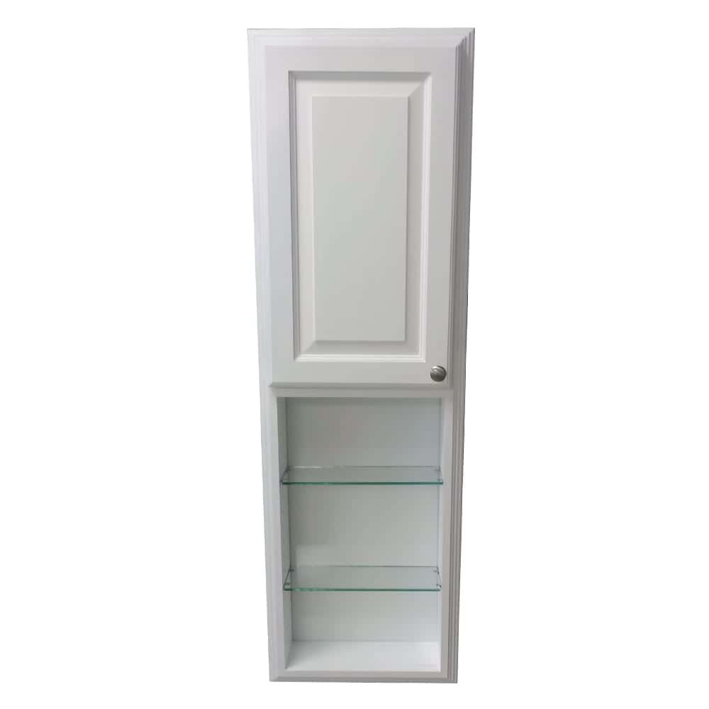 Baldwin 54"h recessed medicine storage cabinet with 24" open shelf