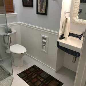 Brentwood-12 recessed in wall solid wood double toilet paper holder - holds any size rolls - 7 x 14.5