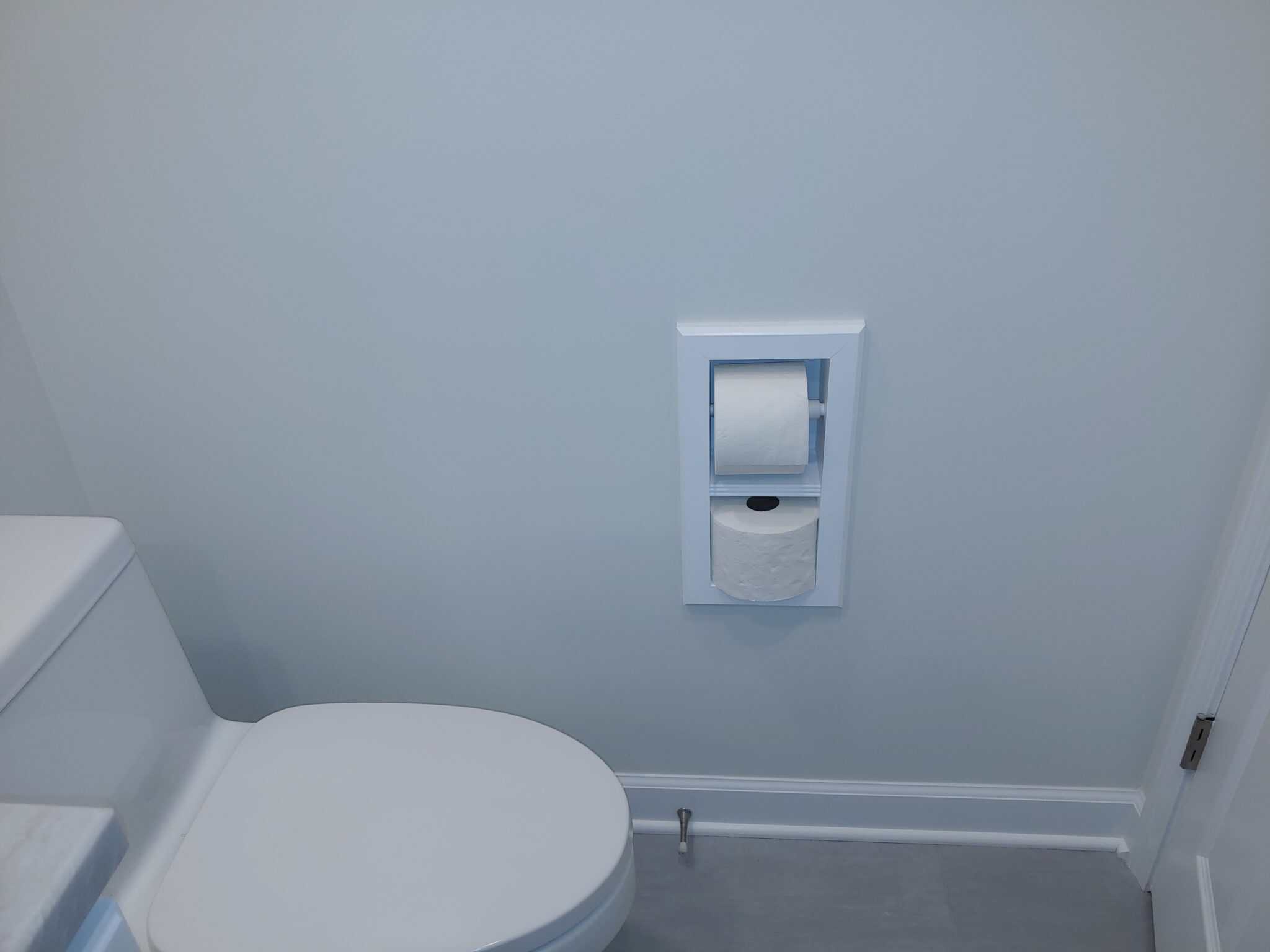 Brentwood-12 recessed in wall solid wood double toilet paper holder - holds any size rolls - 7 x 14.5 - Image 9