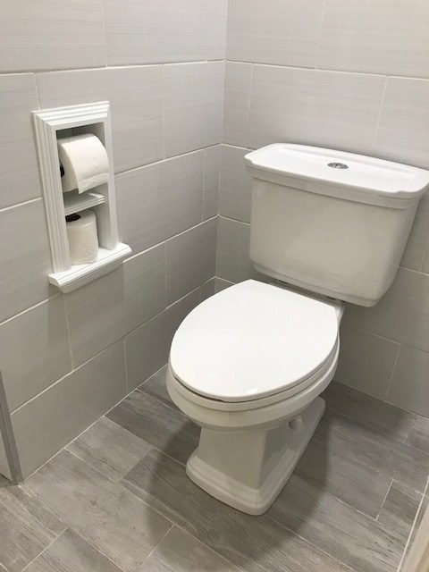 Brentwood-18 recessed in wall solid wood double toilet paper holder - holds any size rolls - 7 x 14.5 - Image 2