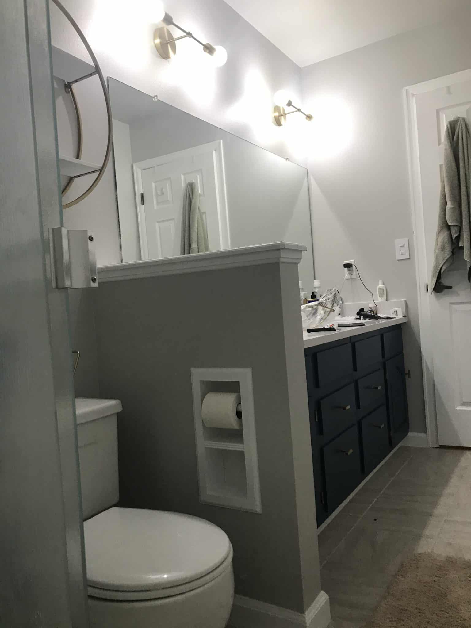 Brentwood-22 recessed in wall solid wood double toilet paper holder - holds any size rolls - 7 x 14.5 - Image 5