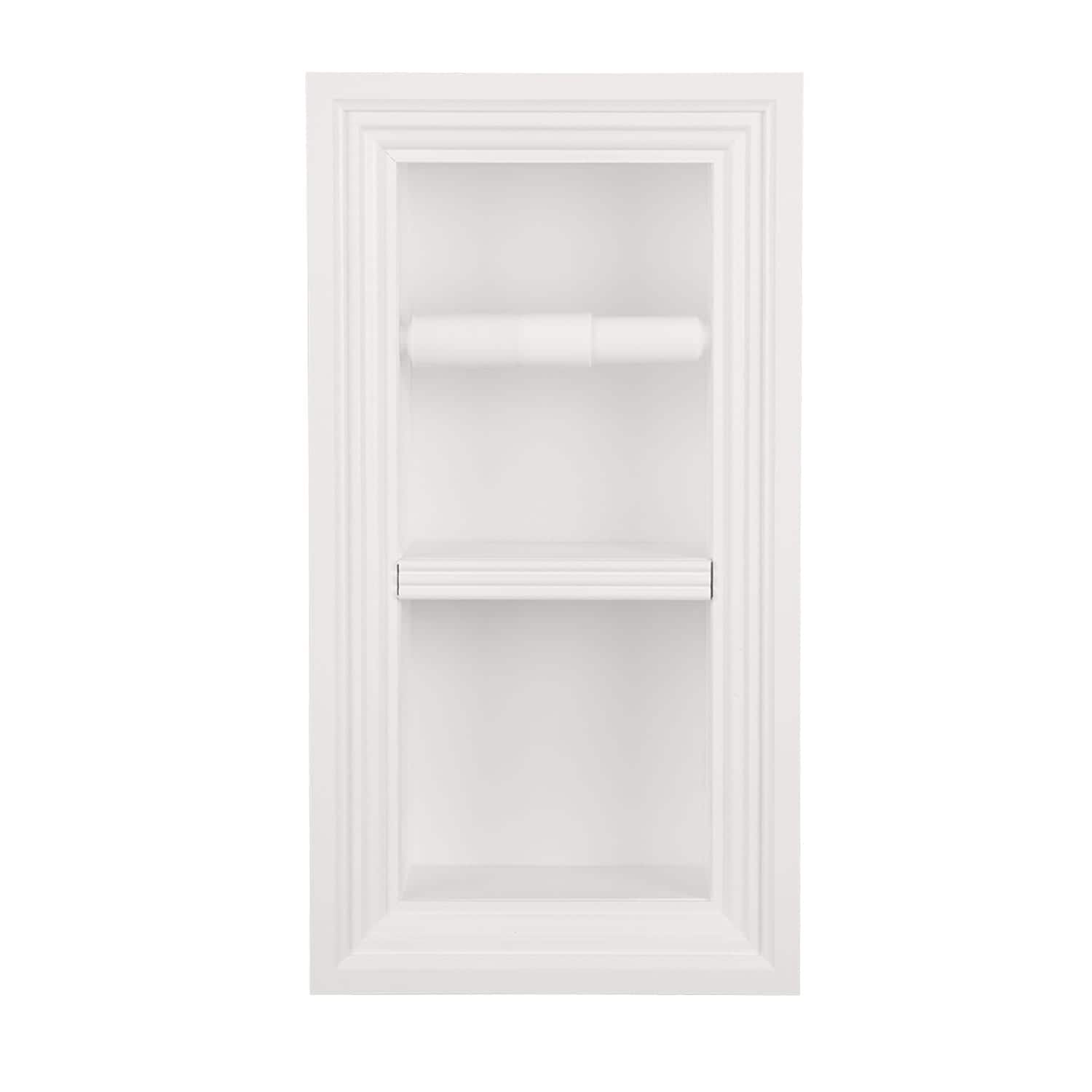 Brentwood-5 recessed in wall solid wood double toilet paper holder - holds any size rolls - 7 x 14.5 - QUICKSHIP - Image 3