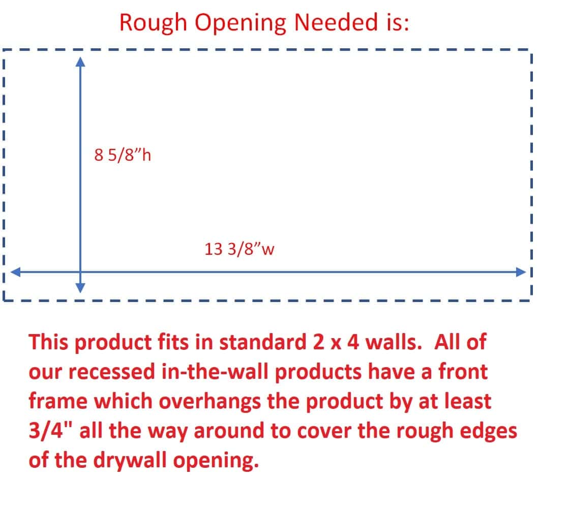 Brentwood-23 recessed in wall solid wood double toilet paper holder - holds any size rolls - 7 x 14.5 - QUICKSHIP - Image 2