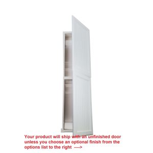 Cottage Frameless Recessed in wall solid wood bathroom Medicine Storage Pantry Cabinet - 14 x 56