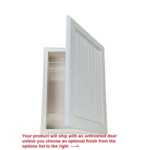 Cottage Frameless Recessed in wall solid wood bathroom Medicine Storage Cabinet  - 14 x 30